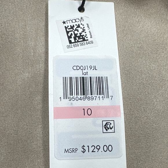 Calvin Klein Dress Size 10 Cream Tan Zip New - Picture 5 of 6